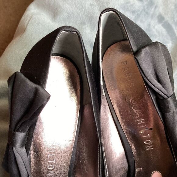 Paris Hilton platform Bow Detail Pleated stiletto heels size 9 1/2 - Picture 16 of 16